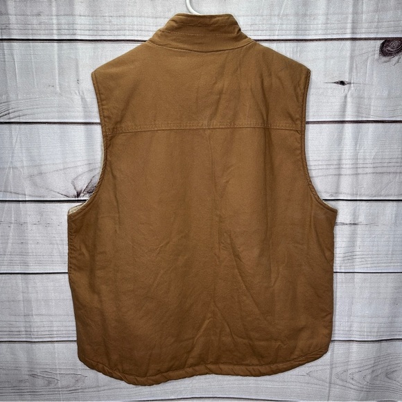 Dickies Mens Vest XL Tan Full Zip Pockets - Picture 2 of 9